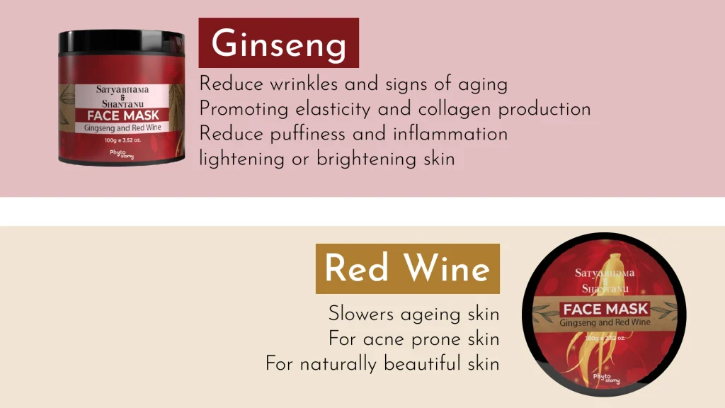 Gingseng and Red Wine face mask 