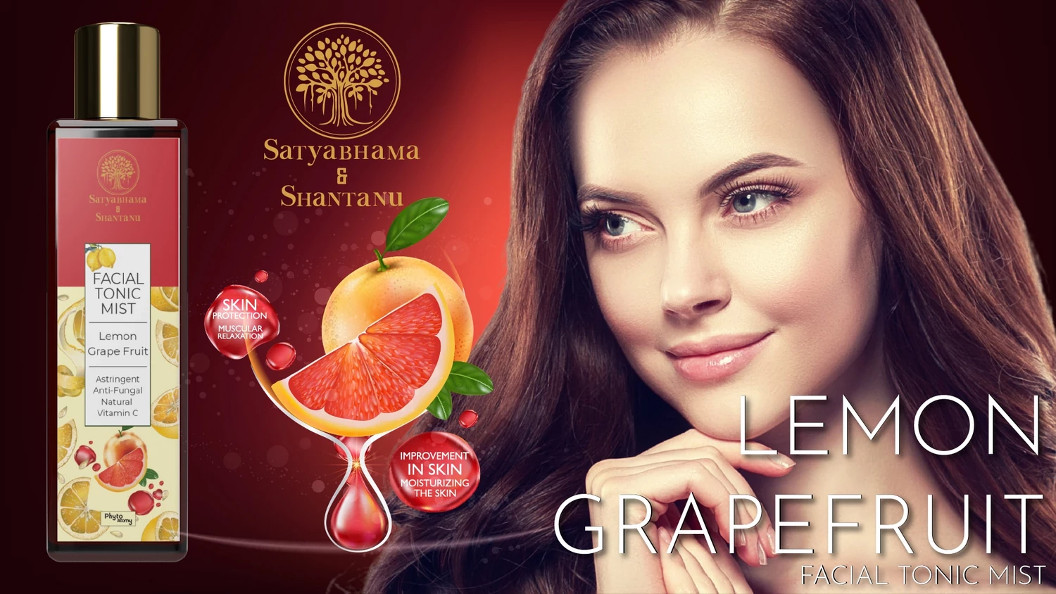 Satyabhama & Shantanu Lemon Grapefruit Facial Tonic Mist By Phyto atomy