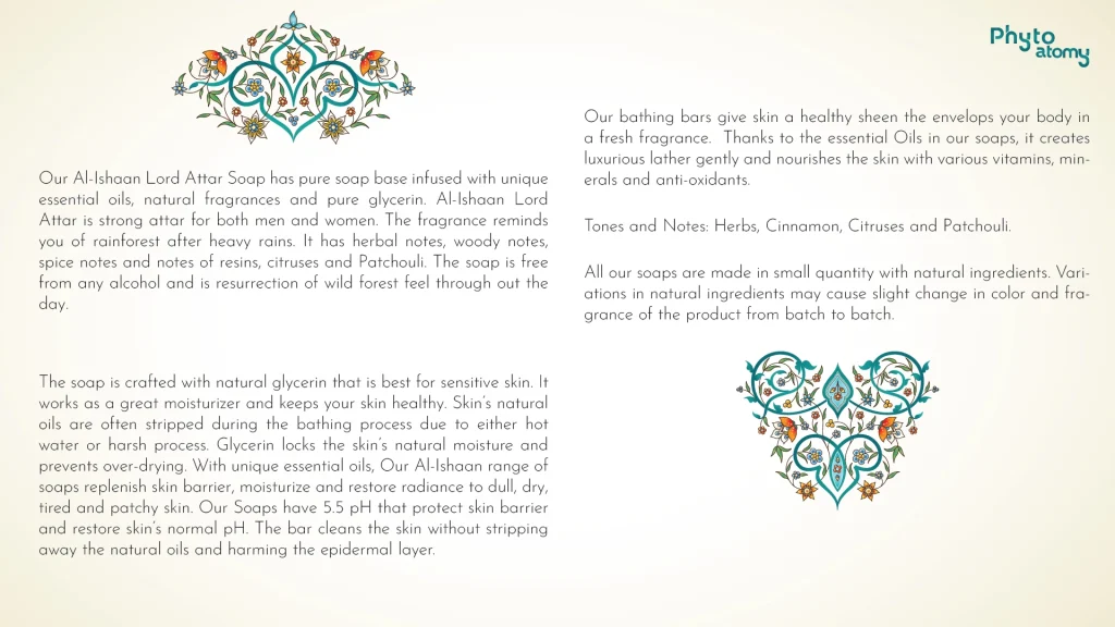 Phyto atomy Al Ishaan Lord Attar Soap 