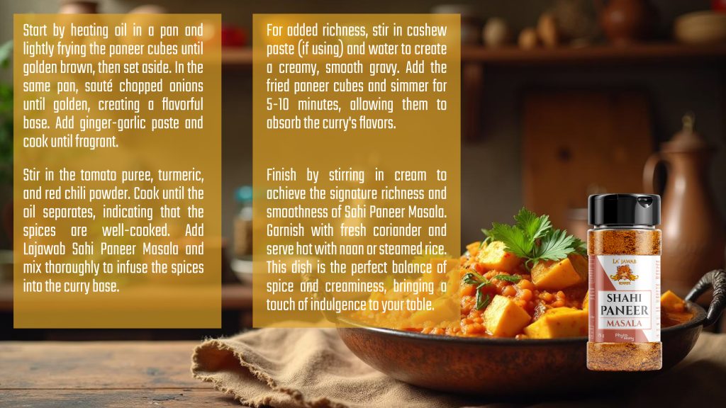 Phyto Atomy La Jawaab Shahi Paneer Masala के साथ शाही पनीर बनाने की रेसिपी
