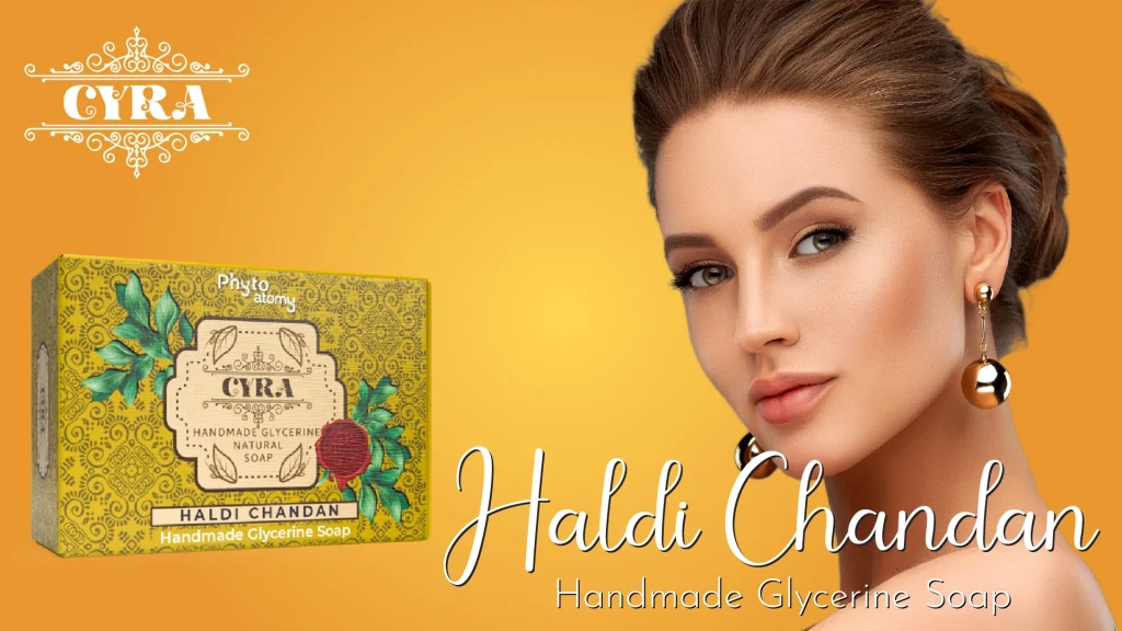 Unlock the Secrets of Radiant Skin with Phyto Atomy Haldi & Chandan Glycerine Soap (100g)